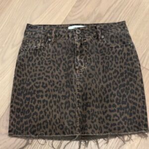 Pistola Brown Leopard Mini Skirt